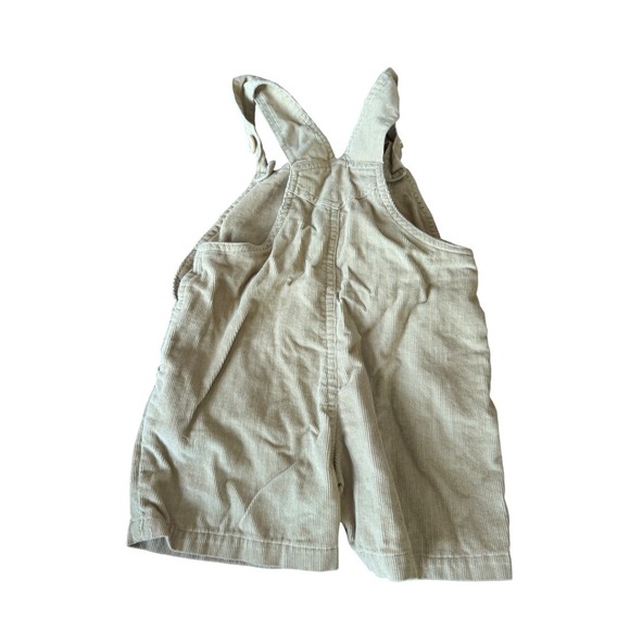 Toffy House Baby Corduroy Overalls Train Applique Tan 12-18 Months - Picture 2 of 3